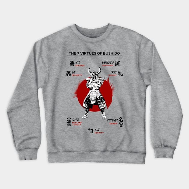 The Seven Virtues of Bushido Crewneck Sweatshirt by NoMans